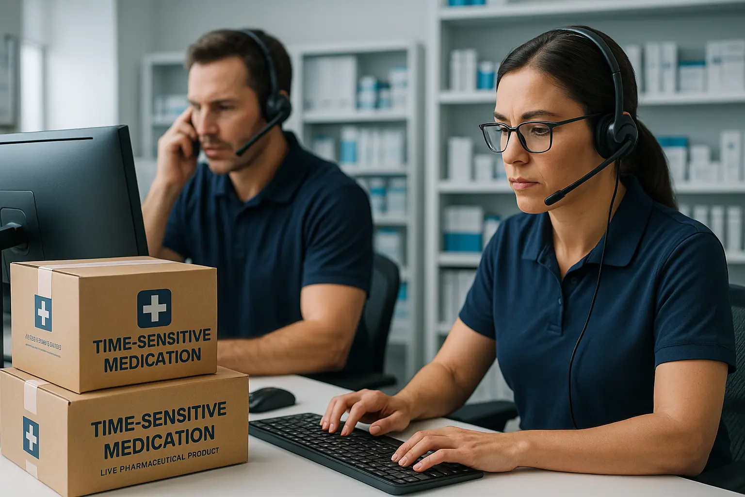 Fulfillment team coordinating 24-48 hour quick fulfillment for urgent medication orders